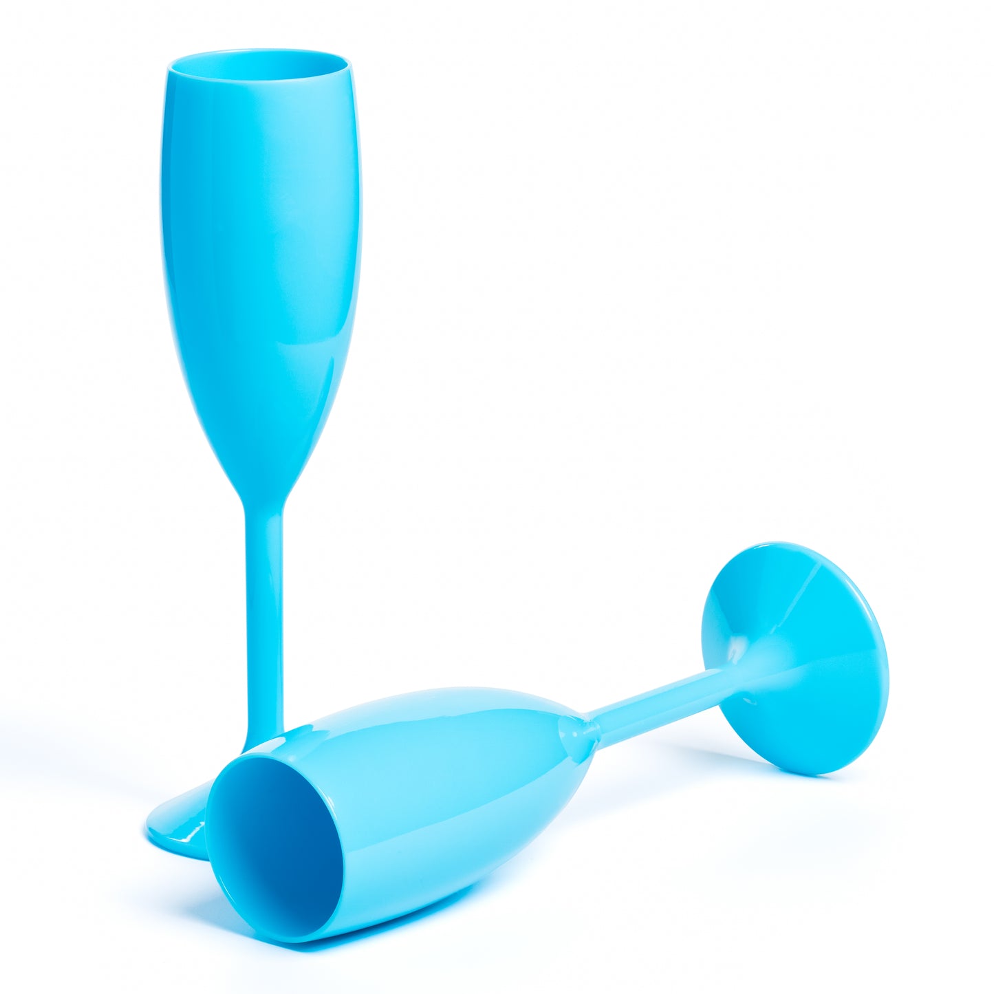 Baby Blue Champagne Flutes Prosecco Glasses