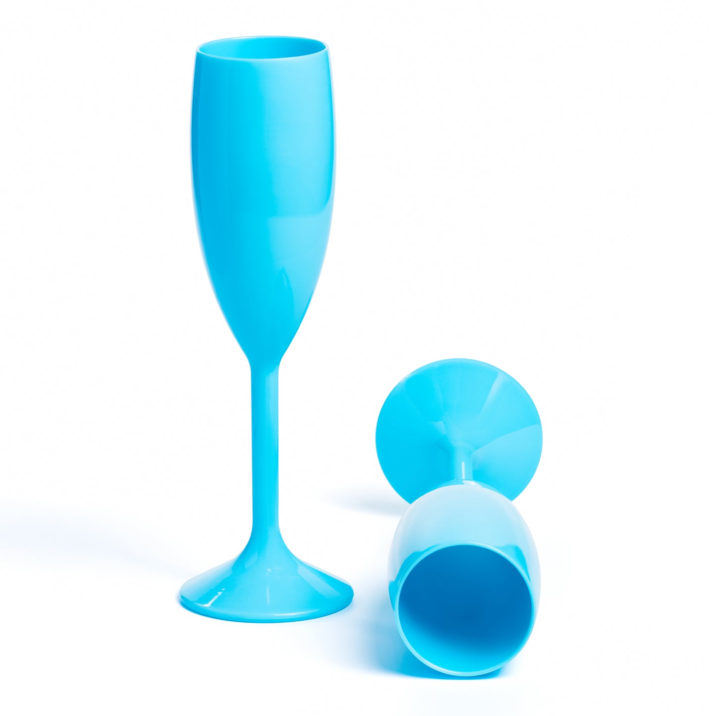 Baby Blue Champagne Flutes Prosecco Glasses
