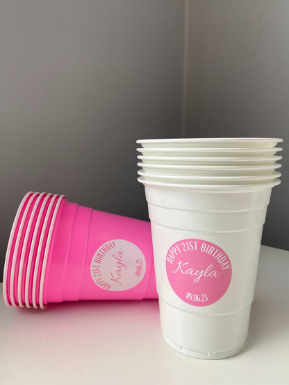 light pink solo cups