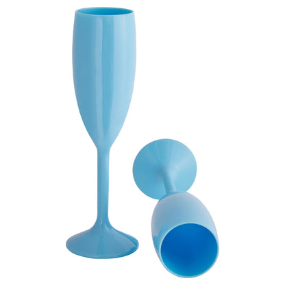 Light Blue Champagne Flutes Prosecco Glasses