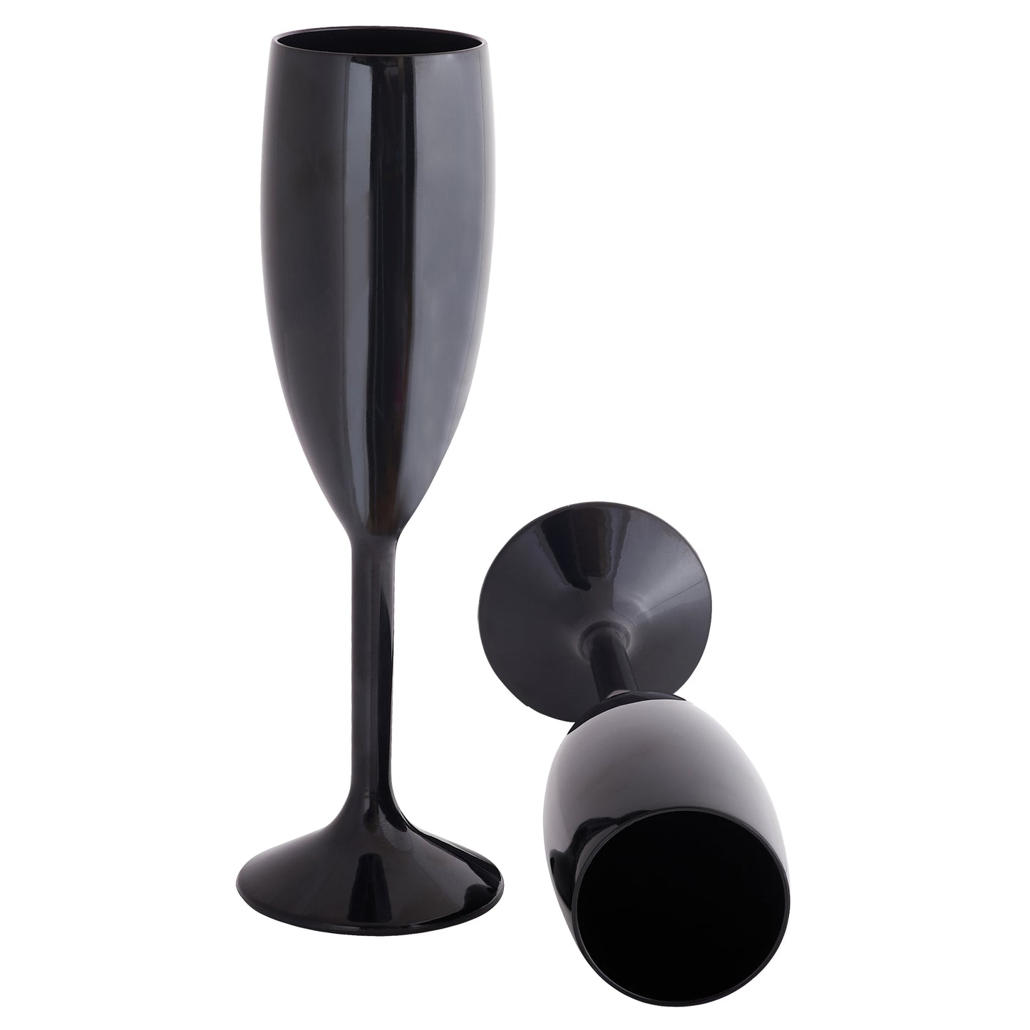 Black Champagne Flutes Prosecco Glasses