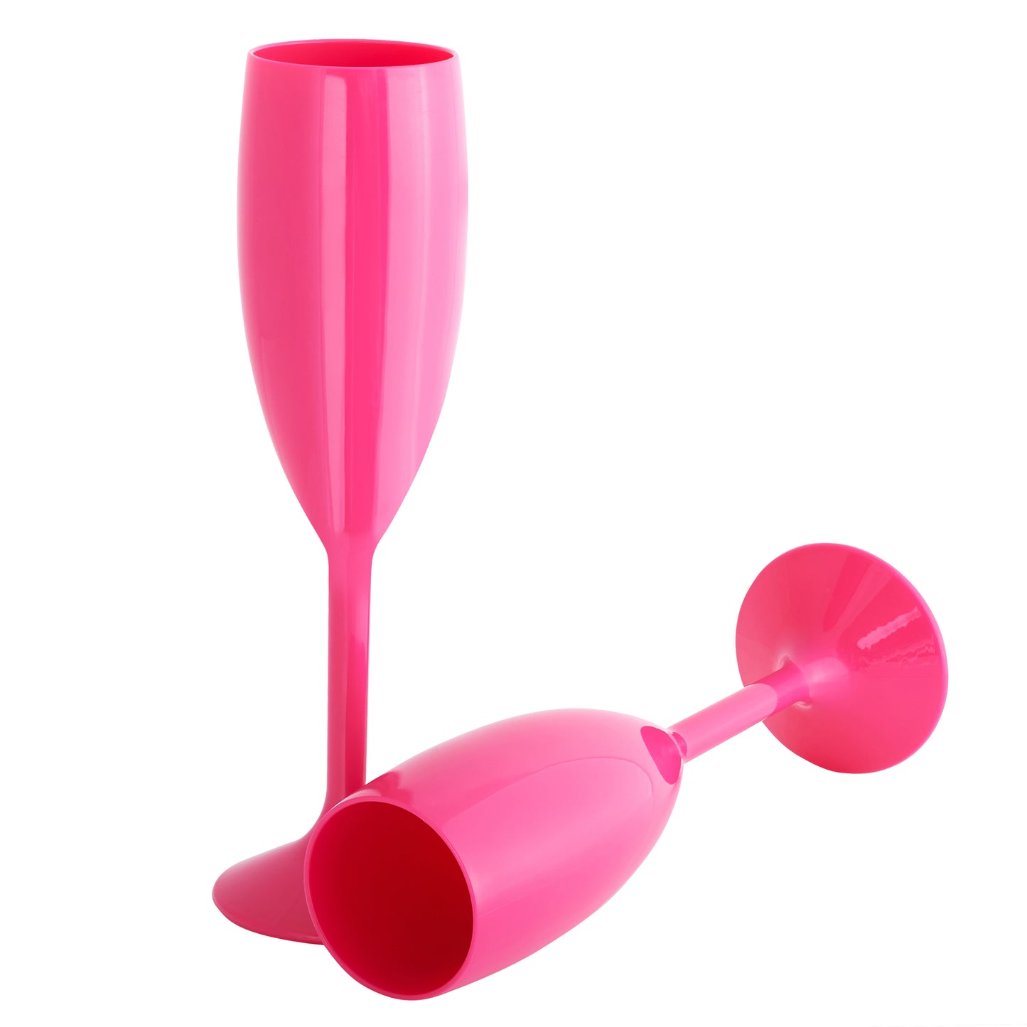 Pink Champagne Flutes Prosecco Glasses