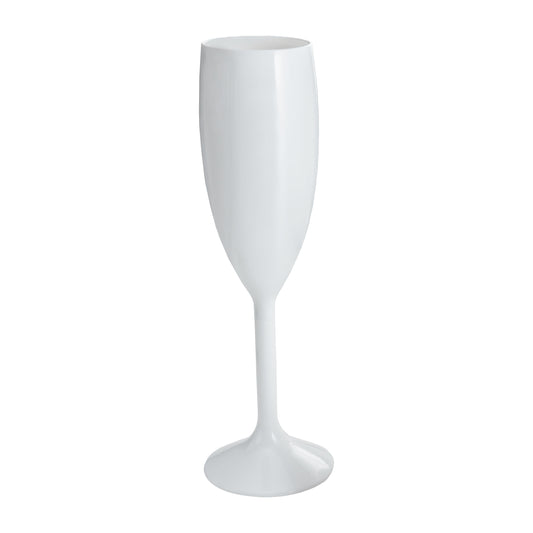 White Champagne Flutes Prosecco Glasses